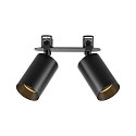 Deko-Light recessed spotlight CAN TILT ROUND DOUBLE 2 flames, round, cardanic swivelling GU10 IP20, black