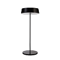 Outdoor LED-Akku-Tischleuchte MIRAM, Kopf + Standfu�, IP54, Up/Down, 3.7V, 2.2W 3000K 196lm, mit Touch-Dimmer + USB-C, schwarz