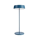 Outdoor LED-Akku-Tischleuchte MIRAM, Kopf + Standfu�, IP54, Up/Down, 3.7V, 2.2W 3000K 196lm, mit Touch-Dimmer + USB-C, blau