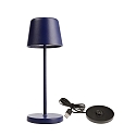 battery table lamp BUNDLE CANIS MINI set of 1, with charger IP65, mat, cobalt blue dimmable