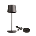 battery table lamp BUNDLE CANIS MINI set of 1, with charger IP65, dark grey, mat dimmable