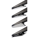 Deko-Light 3-phase luminaire LINEAR PRO TILT IP20, traffic black 