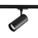 3-phase spot LUCEA 30 CCT TILT DALI controllable IP20, black dimmable