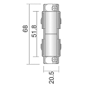 Deko-Light Accessories for 3-phase track system D LINE - electrical connector, 220-240V AC / 50-60Hz, grey