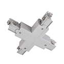 Zubeh�r f�r 3-Phasen-Schienensystem D LINE - X-Verbinder links-links-rechts-rechts, 220-240V AC / 50-60Hz, Grau