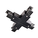 Deko-Light Zubeh�r f�r 3-Phasen-Schienensystem D LINE - X-Verbinder links-links-rechts-rechts, 220-240V AC / 50-60Hz, Schwarz