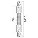 Deko-Light Zubeh�r f�r 3-Phasen-Schienensystem D LINE - Flexverbinder links-rechts, 220-240V AC / 50-60Hz, Schwarz