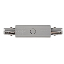Deko-Light Zubeh�r f�r 3-Phasen-Schienensystem D LINE - elektrischer L�ngsverbinder mit Einspeisem�glichkeit links-rechts, Grau