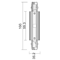 Deko-Light Zubeh�r f�r 3-Phasen-Schienensystem D LINE - elektrischer L�ngsverbinder mit Einspeisem�glichkeit links-rechts, Grau