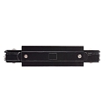 Deko-Light Zubeh�r f�r 3-Phasen-Schienensystem D LINE - elektrischer L�ngsverbinder mit Einspeisem�glichkeit links-rechts, Schwarz