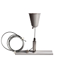 Zubeh�r f�r 3-Phasen-Schienensystem D LINE - Seilabh�ngungshalter mit Deckenrosette, verstellbar, max. 150cm, Grau