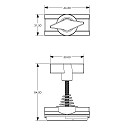 Zubeh�r f�r 3-Phasen-Schienensystem D LINE - Montageadapter f�r Zusatzkomponenten, max. 10kg, Schwarz