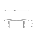 Zubeh�r f�r 3-Phasen-Schienensystem D LINE (Einbau-Version) - Abdeckblende, 100cm, Schwarz