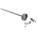 Deko-Light Deckenabh�ngung f�r 3-Phasen Leuchte D LINE, starr, 635 mm, silber
