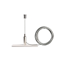 Accessory for 3-phase track system D LINE wire suspension holder mini with 5,0m suspension rope, white