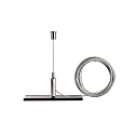 Accessory for 3-phase track system D LINE wire suspension holder mini with 5,0m suspension rope, black