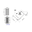 Deko-Light 3-Phasen Schnellmontageklammer D LINE/DALI Rasterdecken f�r Seilabh�ngung Mini, wei�