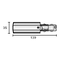 Zubeh�r f�r 3-Phasen-Stromschiene D LINE DALI - elektrischer Einspeiser links, graphitschwarz