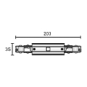 3-phase straight connector D LINE/DALI DALI controllable, with feed-in option, black