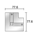 Deko-Light Zubeh�r f�r 3-Phasen-Stromschiene D LINE DALI - Abdeckblende f�r 90�-Verbinder, graphitschwarz