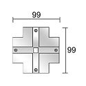 Deko-Light Zubeh�r f�r 3-Phasen-Stromschiene D LINE DALI - Abdeckblende f�r X-Verbinder, graphitschwarz