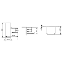 Deko-Light Zubeh�r f�r 3-Phasen-Stromschiene D LINE DALI - Endkappe f�r Einbauschiene, graphitschwarz