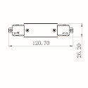 Deko-Light 1-Phasen L�ngsverbinder D ONE, mit Einspeisem�glichkeit links-rechts, IP20, schwarz