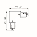 1-phase L-connector D ONE left, white