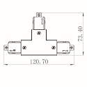 1-Phasen T-Verbinder D ONE, links-links-rechts, IP20