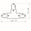 1-Phasen T-Verbinder D ONE, rechts-links-links, IP20