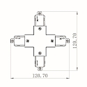 Deko-Light 1-Phasen X-Verbinder D ONE, IP20, wei�