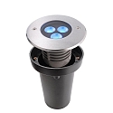 Outdoor LED NV-Boden-Einbaustrahler III RGB, IP67 IK10, 24V DC (exkl. BG), 7.4W RGB 370lm 30�, 4-Pol, dimmbar, Edelstahl