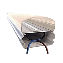 Deko-Light Outdoor LED ceiling luminaire TRI PROOF MOTION, IP65 IK08, with concealed HF sensor, 66.5cm, 18.5W 4000K 1900lm 120�