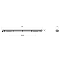 Deko-Light LED Feuchtraumleuchte TRI PROOF BASIC, IP65 IK08, 140lm/W, durchverdrahtet, lichtgrau, 121cm, 18W 4000K 5040lm 120�