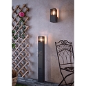 Deko-Light bollard lamp FACADO II 1000MM TONED square E27 IP65, dark grey, mat dimmable