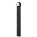 bollard lamp FACADO II 1000MM OPAL square E27 IP65, dark grey, mat dimmable