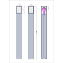 Deko-Light Pollerleuchte FACADO II ECKIG, IP65, 100cm, E27, mit IP67 Anschlussdose, Alu-Druckguss / PC, dunkelgrau / opal