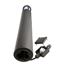 Deko-Light Pollerleuchte FACADO II RUND, IP65, 100cm, E27, mit IP67 Anschlussdose, Alu-Druckguss / PC, dunkelgrau / opal