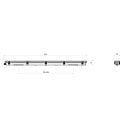 Deko-Light LED Feuchtraumleuchte TRI PROOF BASIC, IP65 IK08, 140lm/W, durchverdrahtet, lichtgrau, 121cm, 20W 4000K 2800lm 120�