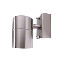 Wandleuchte ZILLY DOWN, IP44, 220-240V, GU10 max. 35W, Edelstahl, Silber