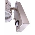 Deko-Light Wandleuchte ZILLY II DOWN, mit Bewegungsmelder, IP44, 220-240V, GU10 max. 35W, Edelstahl, Silber