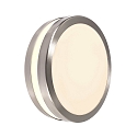 Outdoor LED Wandleuchte SCUTI II, IP44, 2-flammig, E27, 2x max. 11W, Edelstahl, Silber geb�rstet