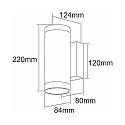 Deko-Light Outdoor LED Wandleuchte MOBBY II DOUBLE, IP55, 19W 3000K 1620lm 53�, Dunkelgrau