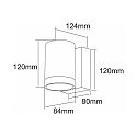 Deko-Light Outdoor LED wall luminaire MOBBY II sINGLE, IP55, 9W 3000K 81020lm 53�, dark grey