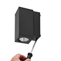 Deko-Light LED Fassadenstrahler SHORELINE PRO SQUARE 70 DOWN, IP65 IK08, 6W 3000/4000K 550lm 30�, CRi >90, dimmbar, dunkelgrau