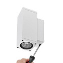 Deko-Light LED Fassadenstrahler SHORELINE PRO SQUARE 70 UP&DOWN, IP65 IK08, 7.5W 3000/4000K 780lm 30�, CRi >90, UGR<19, dimmbar, wei�