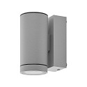 facade spotlight SHORELINE PRO GU10 ROUND 1 flame, cylindrical, with lamp socket GU10 IP65, light grey