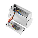 Deko-Light facade spotlight SHORELINE PRO GU10 ROUND 1 flame, cylindrical, with lamp socket GU10 IP65, white