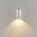 Deko-Light facade spotlight SHORELINE PRO GU10 ROUND 1 flame, cylindrical, with lamp socket GU10 IP65, white