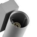 Deko-Light facade spotlight SHORELINE PRO GU10 ROUND UP&DOWN 2 flames, cylindrical, with lamp socket GU10 IP65, light grey